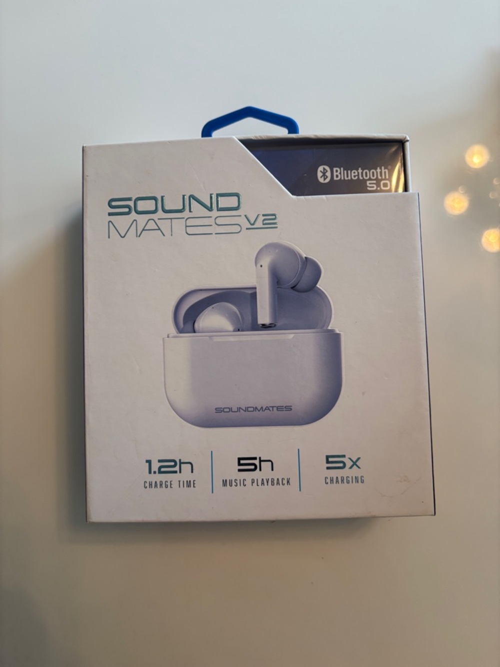 New in Box SoundMates V2 Wireless Earbuds - White Bluetooth 5.0